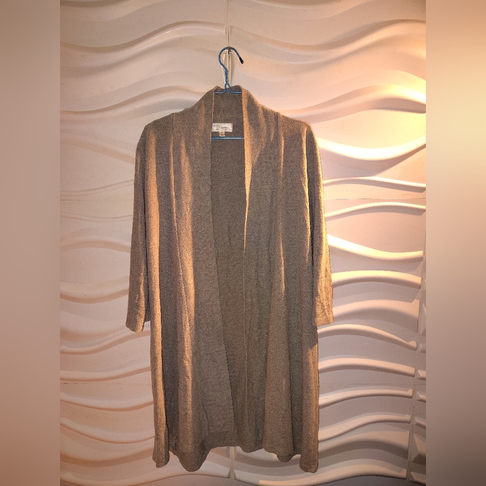 Pre-owned Eve & Maddie Stylish Light Gray Cardigan Top